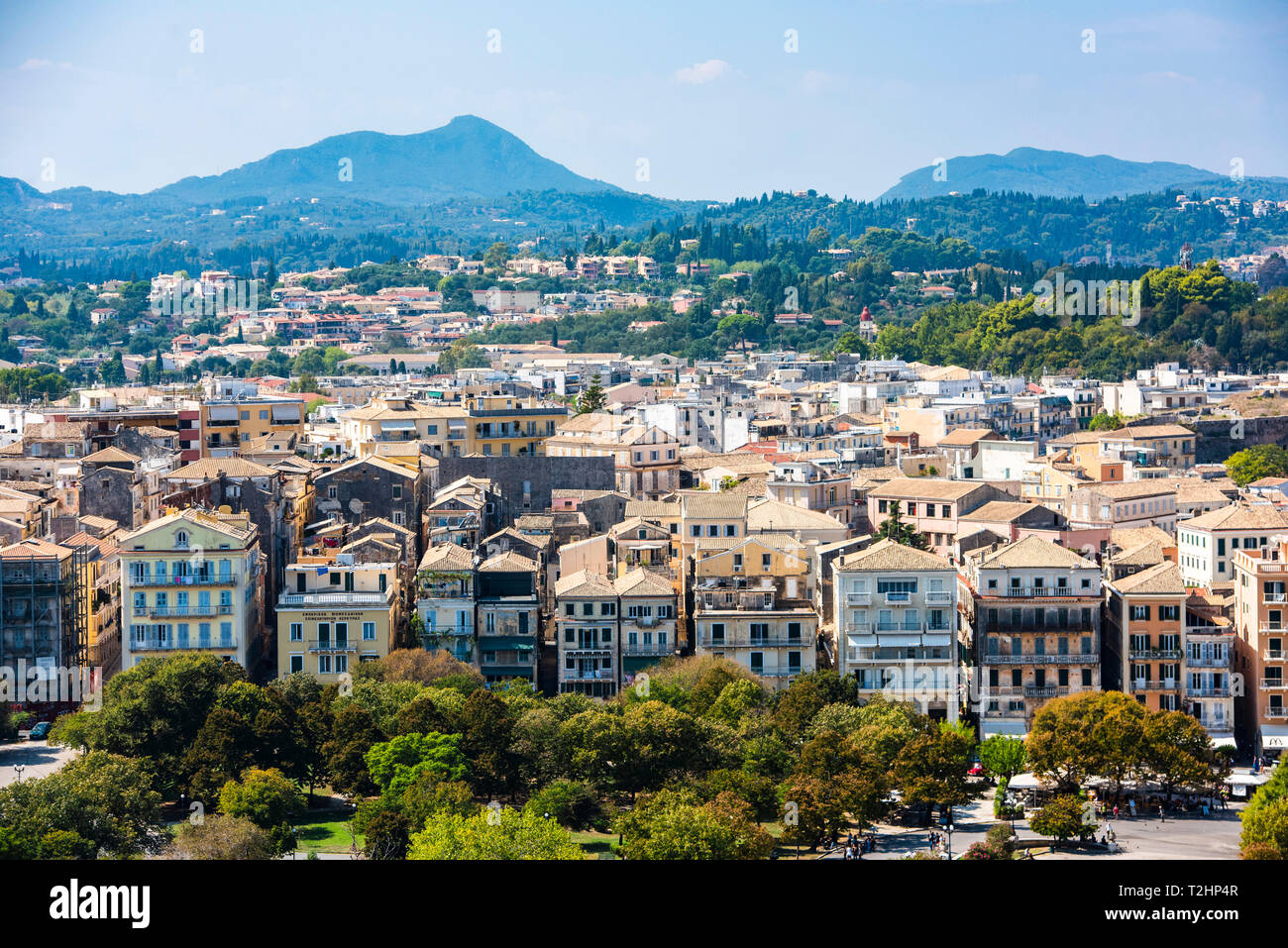 Stadtbild der Altstadt von Korfu in Griechenland, Europa Stockfoto