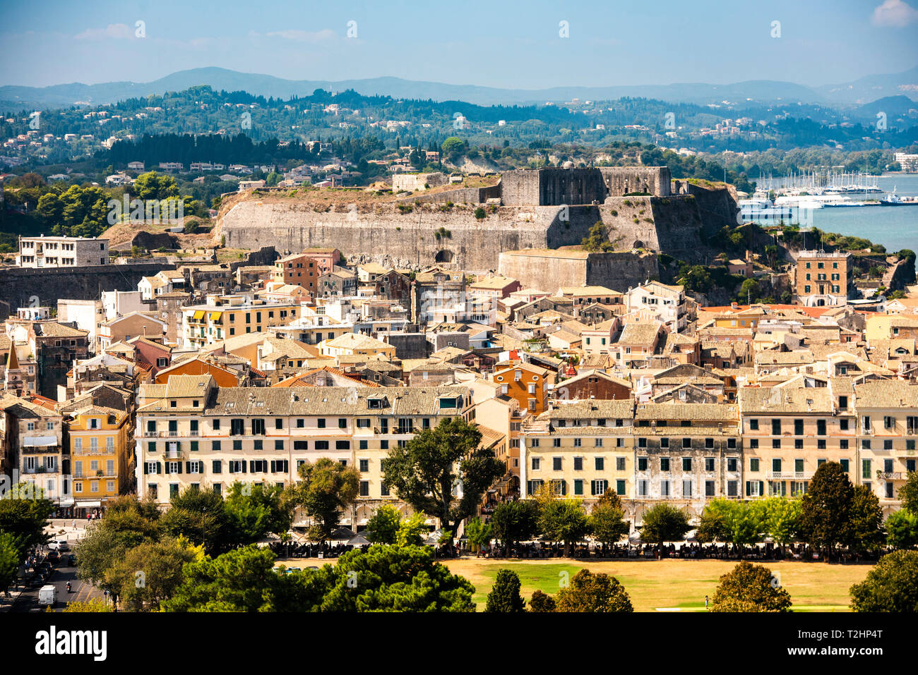 Stadtbild der Altstadt von Korfu in Griechenland, Europa Stockfoto