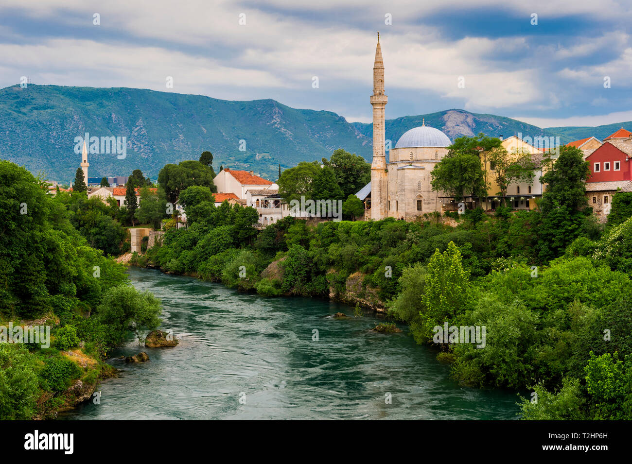 Koski Mehmed Pascha Moschee von Neretva in Mostar, Bosnien und Herzegowina, Europa Stockfoto