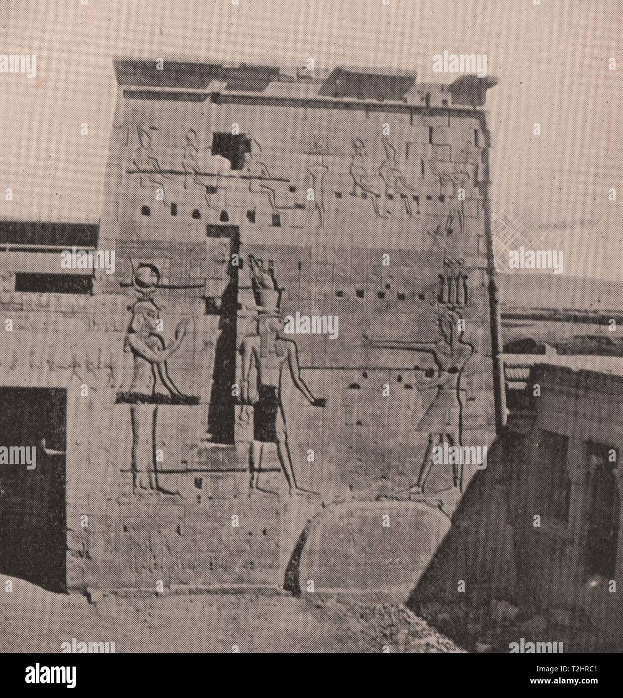 Propylon der Tempel der Isis, Philae Stockfoto