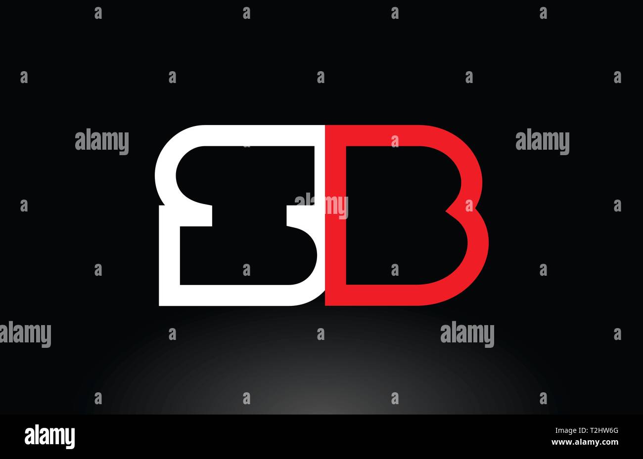 Rot weiss Buchstaben logo Kombination sb s b Design geeignet für ein Unternehmen oder ein Geschäft Stock Vektor