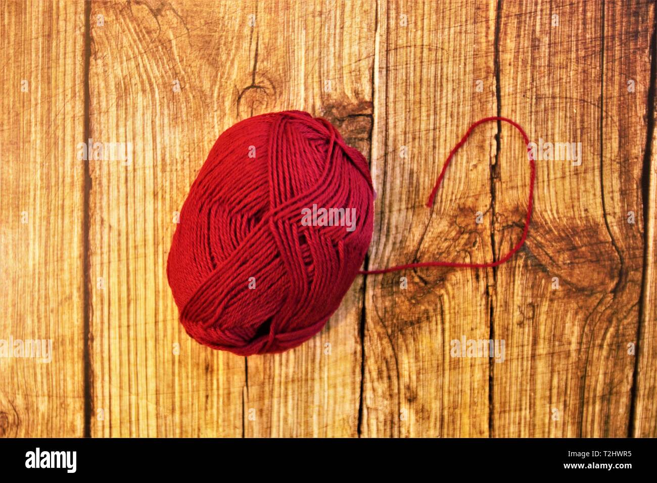 Ball aus Wolle gefärbt Mode Bekleidung Stockfoto
