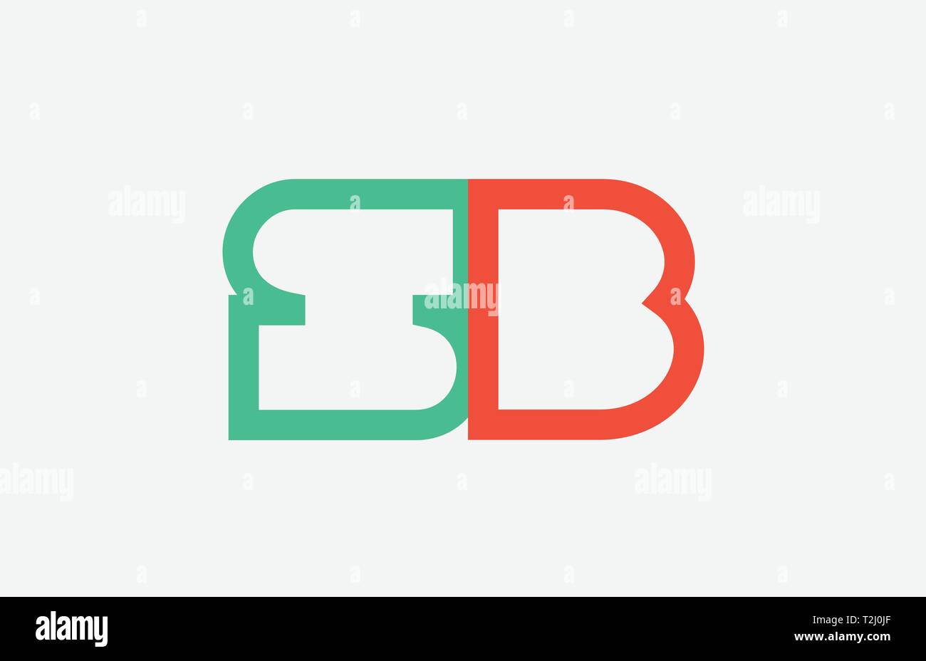Orange Grün Buchstaben logo Kombination sb s b Design geeignet für ein Unternehmen oder ein Geschäft Stock Vektor