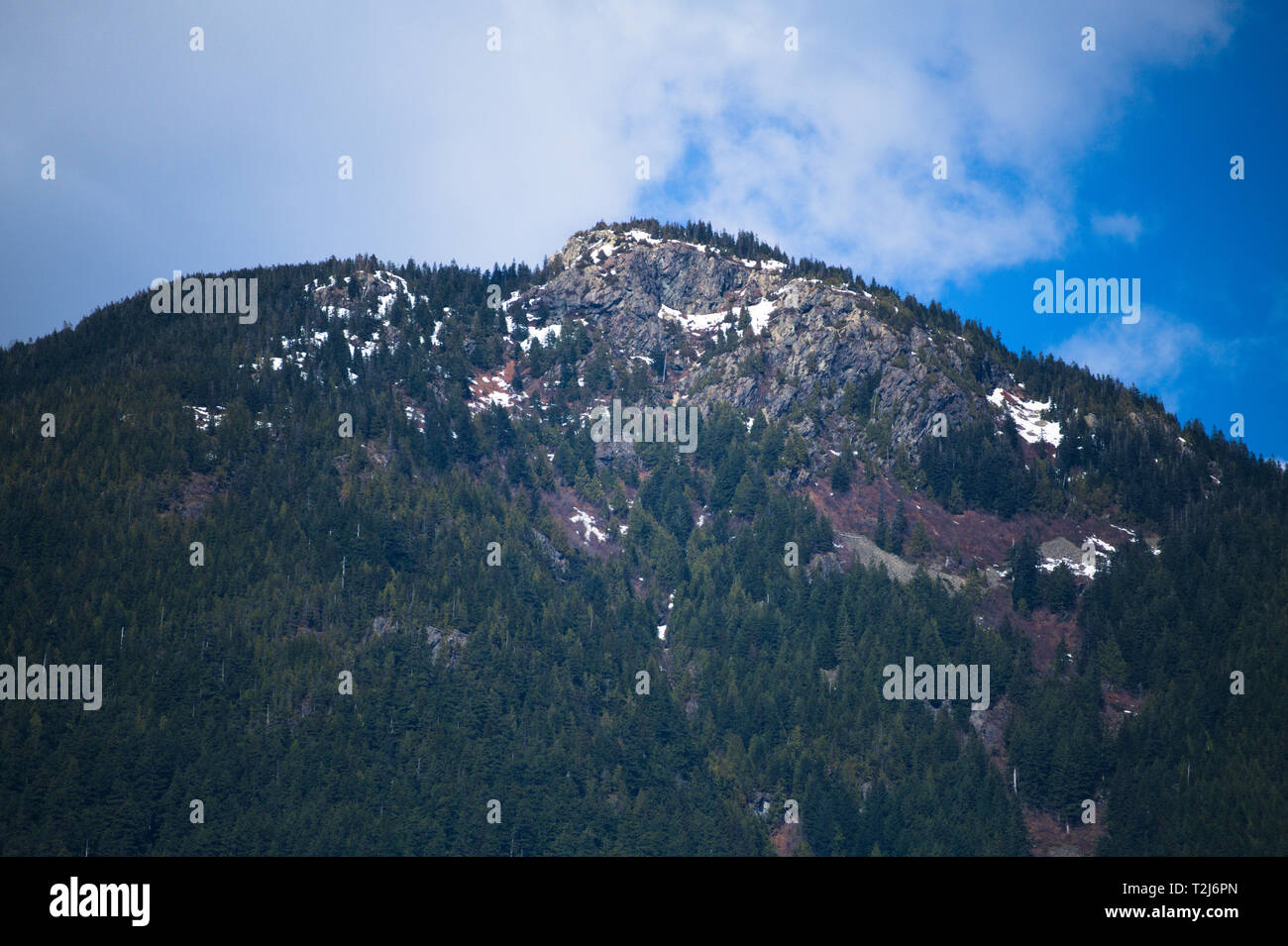 Berge in Lake Errock in Deroche, Mission, British Columbia, Kanada Stockfoto