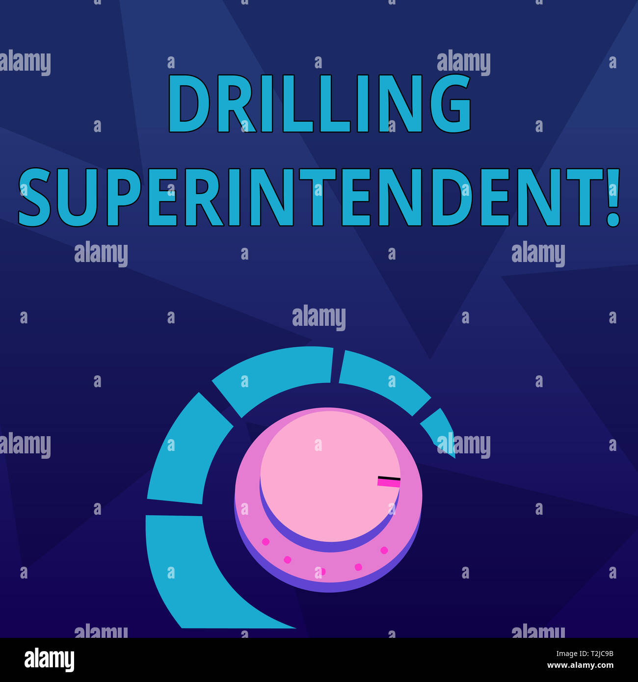 Wort schreiben Text Bohren Betriebsleiter. Business foto Präsentation Verantwortlichkeiten des Bohrprogramms öl gut Lautstärkeregelung Metall Knopf mit Markierung Stockfoto