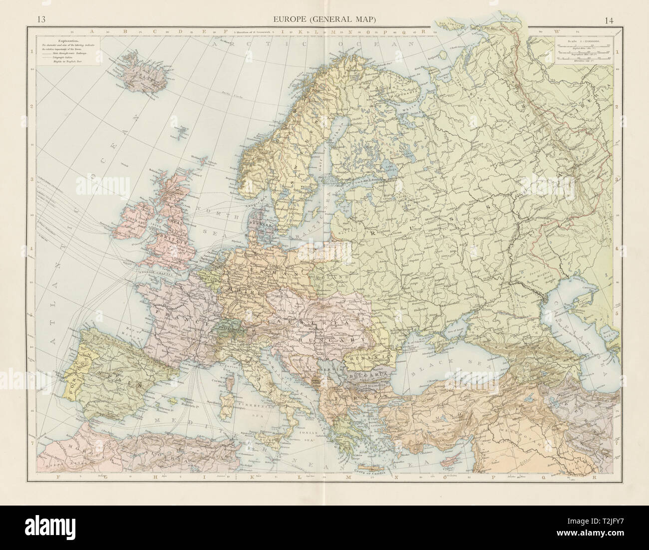 Europe Map 1900 Fotos Und Bildmaterial In Hoher Aufl Sung Alamy Europa Ubersichtskarte Politische Die Zeiten 1900 Alte Antike Plan Plan T2jfy7