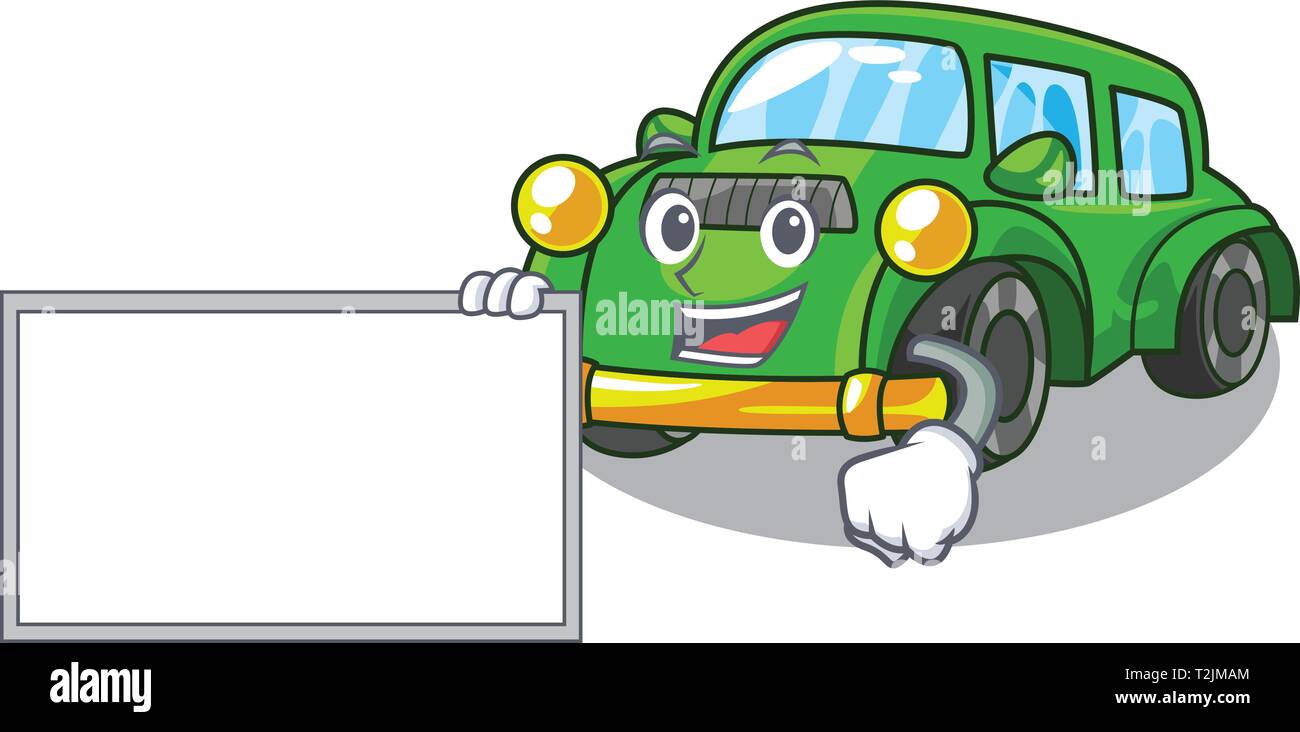 Mit board Oldtimer der Cartoon Vektor-illustration isoliert Stock Vektor