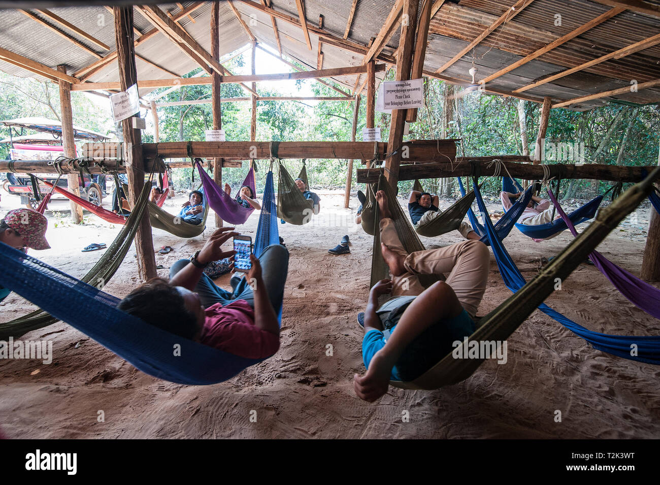 Kambodscha: Angkor Wat ist eine Tempelanlage in Kambodscha und eines der größten religiösen Bauwerke der Welt, auf einer Website messen 162,6 Hektar (1,62 Stockfoto
