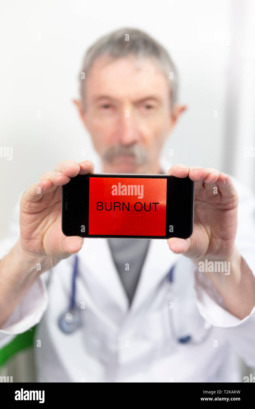 Burn-out Stockfoto