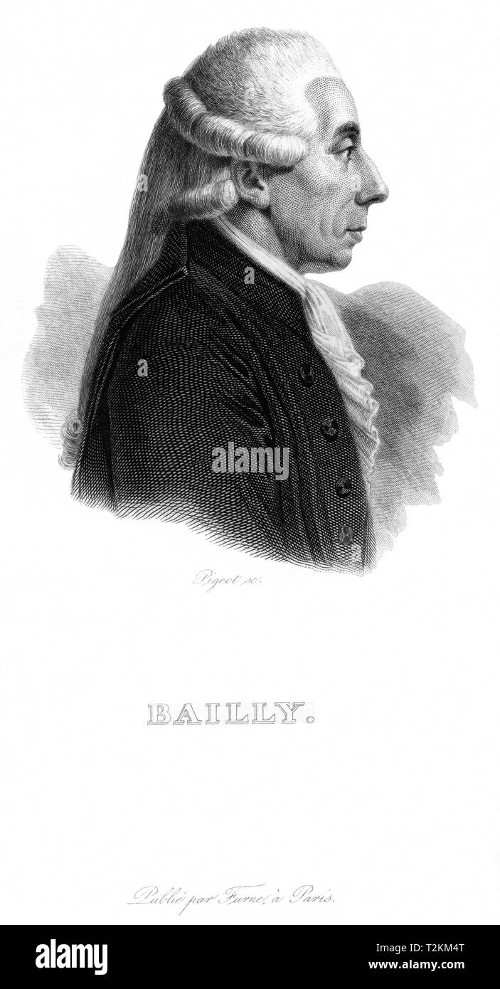 Europa, Frankreich, Paris, Jean-Sylvain Bailly, französischer Politiker, Kupferstich von Pigeot, wahrscheinlich der 1810er Jahre - 1820er Jahre Stockfoto