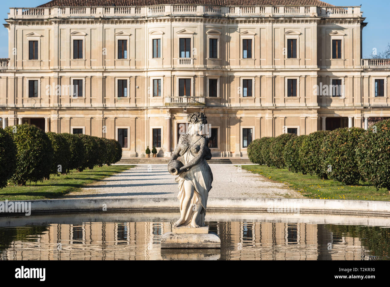 SANTA MARIA DI SALA, ES - März 30, 2019: Blick auf Villa Farsetti in Santa Maria di Sala in der Nähe Venedig Italien Stockfoto