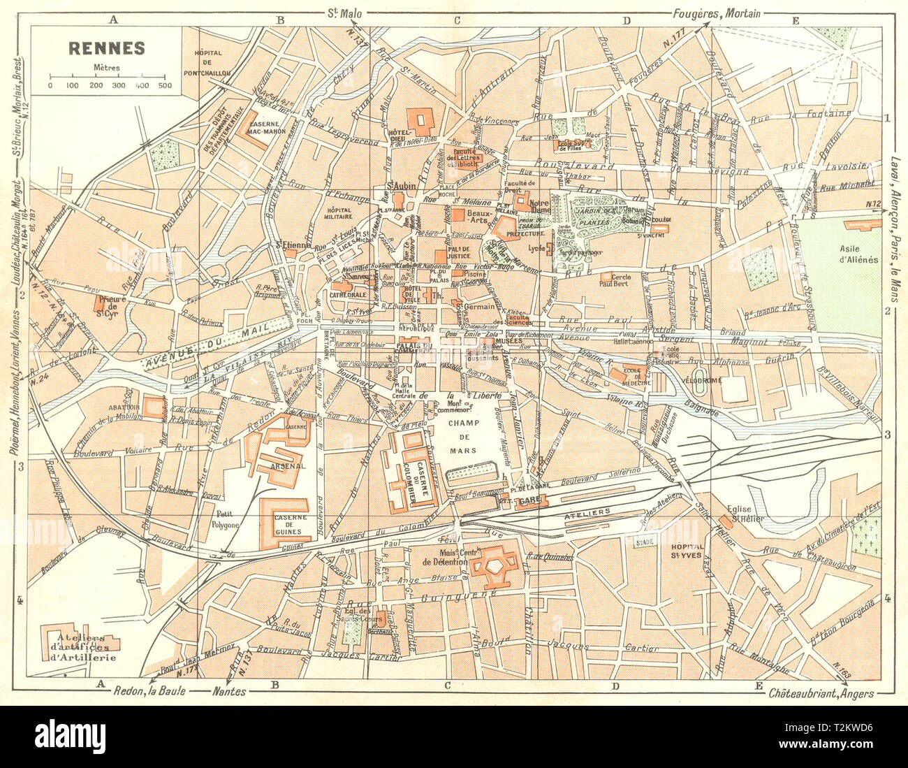 Rennes karte Fotos und Bildmaterial in hoher Auflösung Alamy