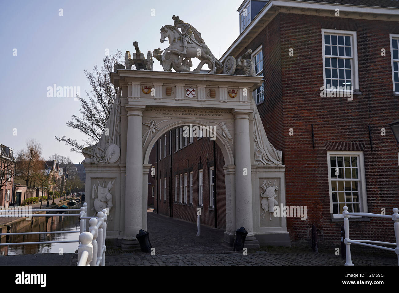 Kommunale Schutztür in 1645. Rembrandt's Vater war Mitglied der Wache, die später in der Malerei Night Watch neu erstellt werden Stockfoto