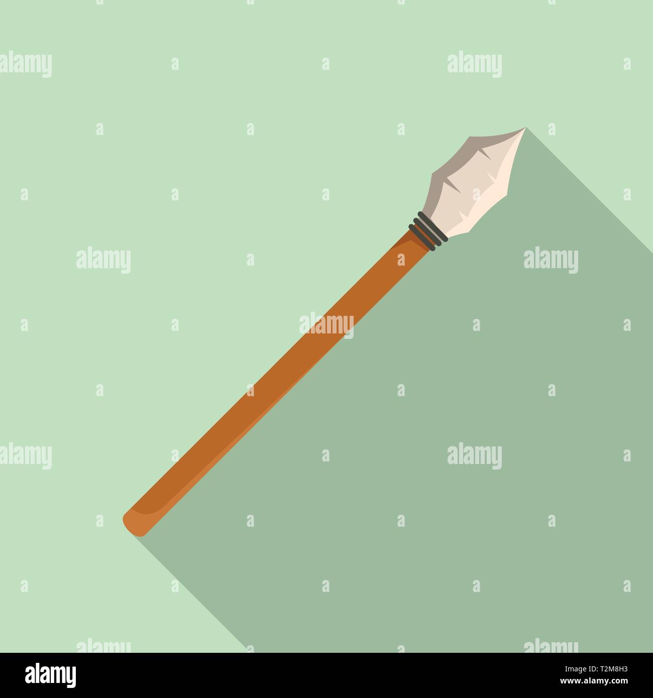 Steinzeit Speer Symbol. Flache Darstellung der Steinzeit Speer vektor Symbol für Web Design Stock Vektor