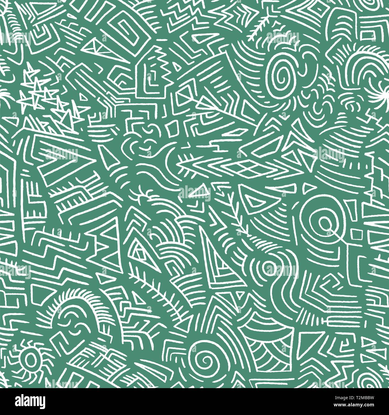 Schrullige doodle Textur - scribble nahtlose Hintergrund Vektor. Stock Vektor