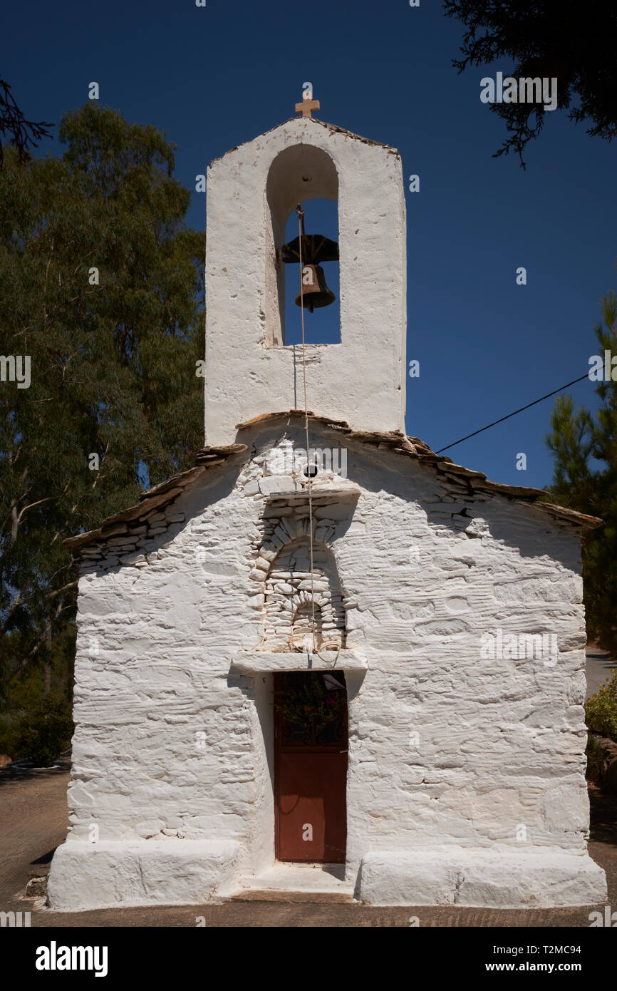 Kirche im Dorf Stavlos, Ikaria, Griechenland Stockfoto