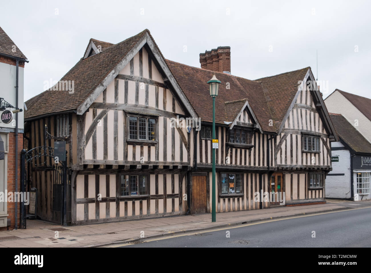 Chester House ist ein Tudor Gebäude, in Knowle Öffentliche Bibliothek im Dorf Knowle in der Nähe von Solihull, West Midlands Stockfoto