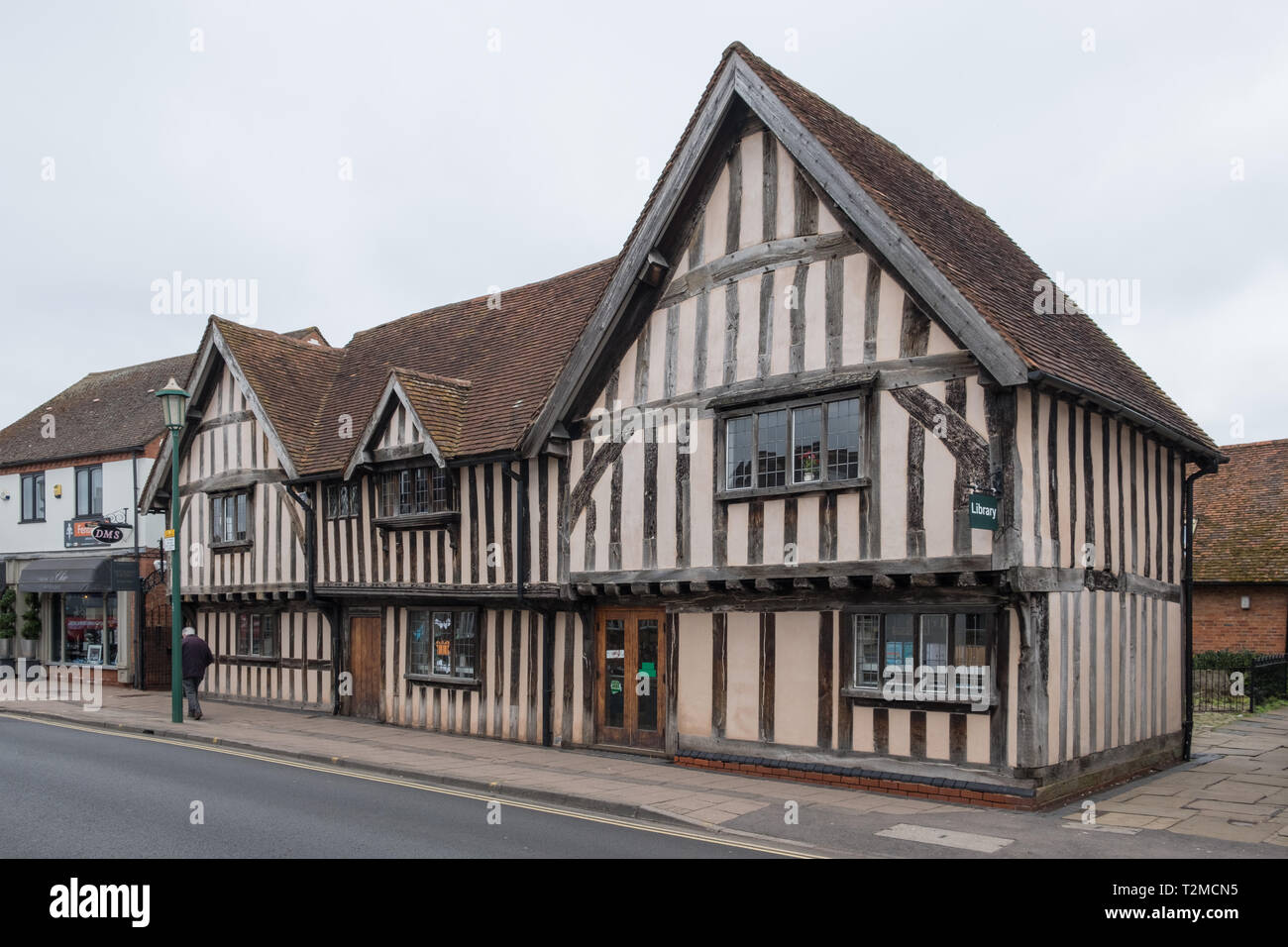 Chester House ist ein Tudor Gebäude, in Knowle Öffentliche Bibliothek im Dorf Knowle in der Nähe von Solihull, West Midlands Stockfoto