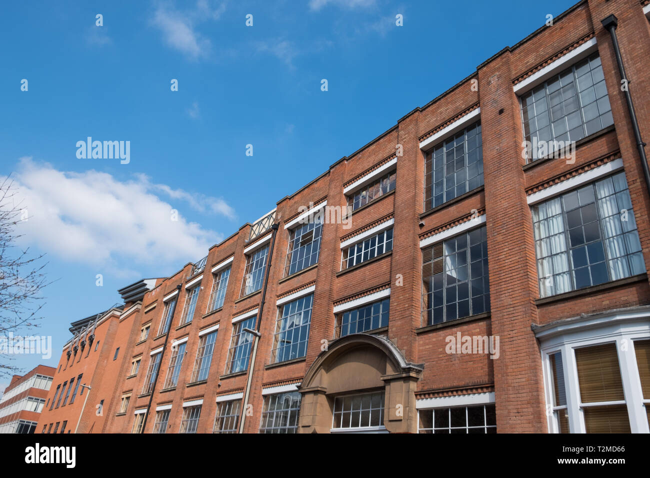 Die ehemalige J Pick strickwaren Fabrik in Leicester, die dann in Eigentumswohnungen umgewandelt wurde. Stockfoto