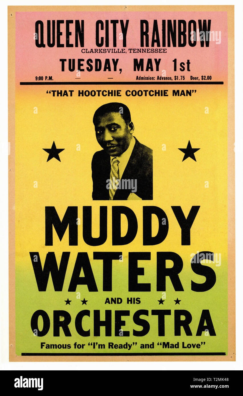 Muddy Waters - Vintage concert Poster Stockfoto