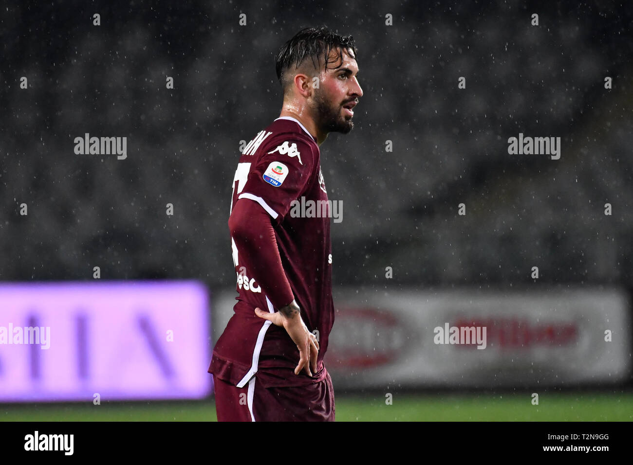 Turin, Italien. 03 Apr, 2019. Vittorio Parigini (Torino FC) während der Serie A TIM Fußballspiel zwischen Torino FC und UC Sampdoria im Stadio Grande Torino am 3. April, 2019 in Turin, Italien. Quelle: FABIO UDINE/Alamy leben Nachrichten Stockfoto