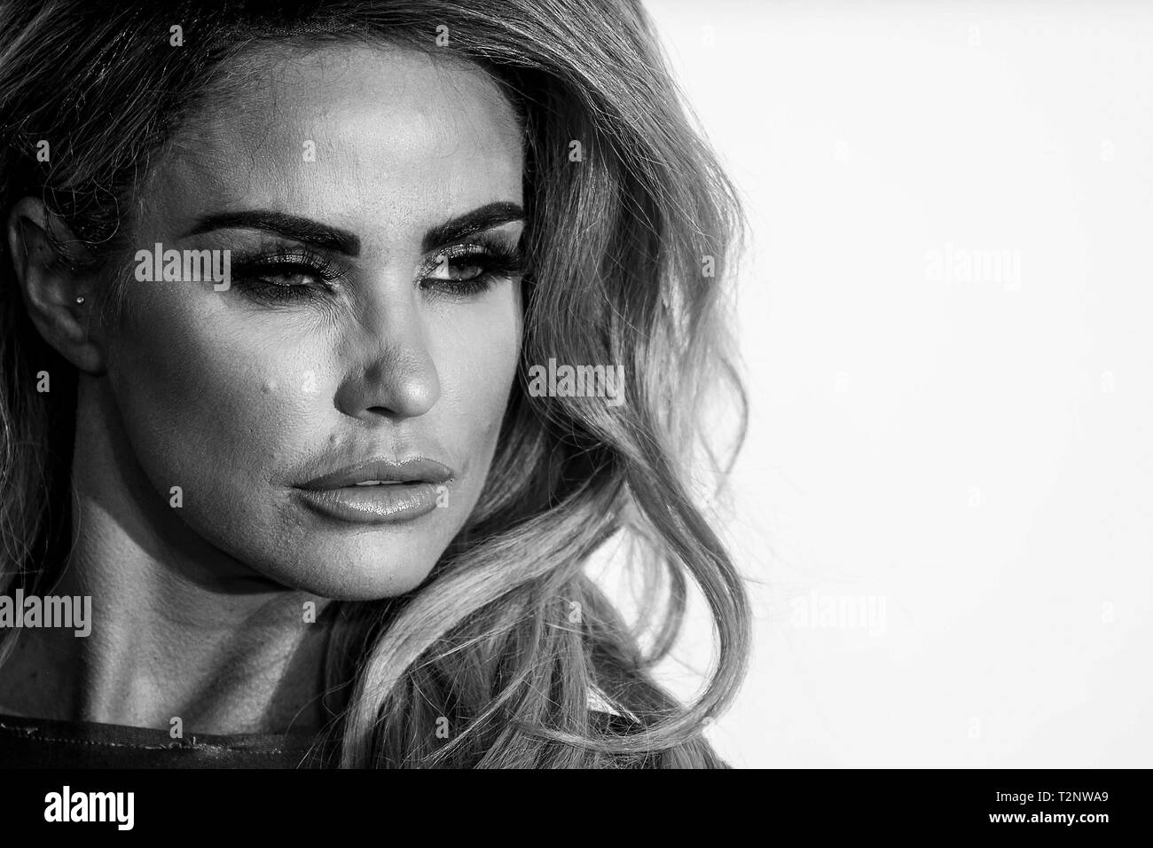 Katie Price Alias Jordan, bei einer Filmpremiere in London. Februar 2017. Stockfoto