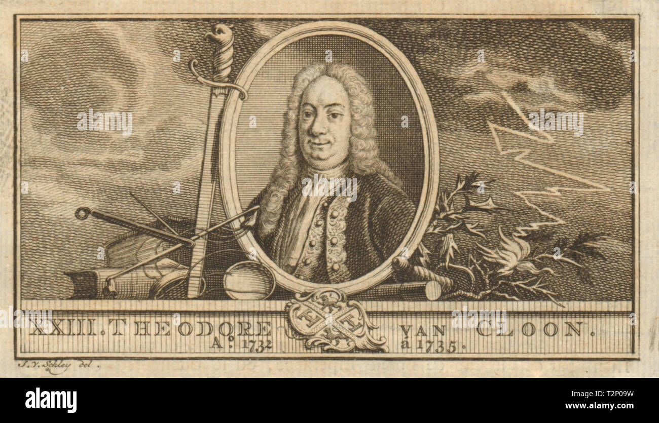 Dirk van Cloon, Generalgouverneur von Niederländisch-ostindien 1732-1735 1763 Drucken Stockfoto