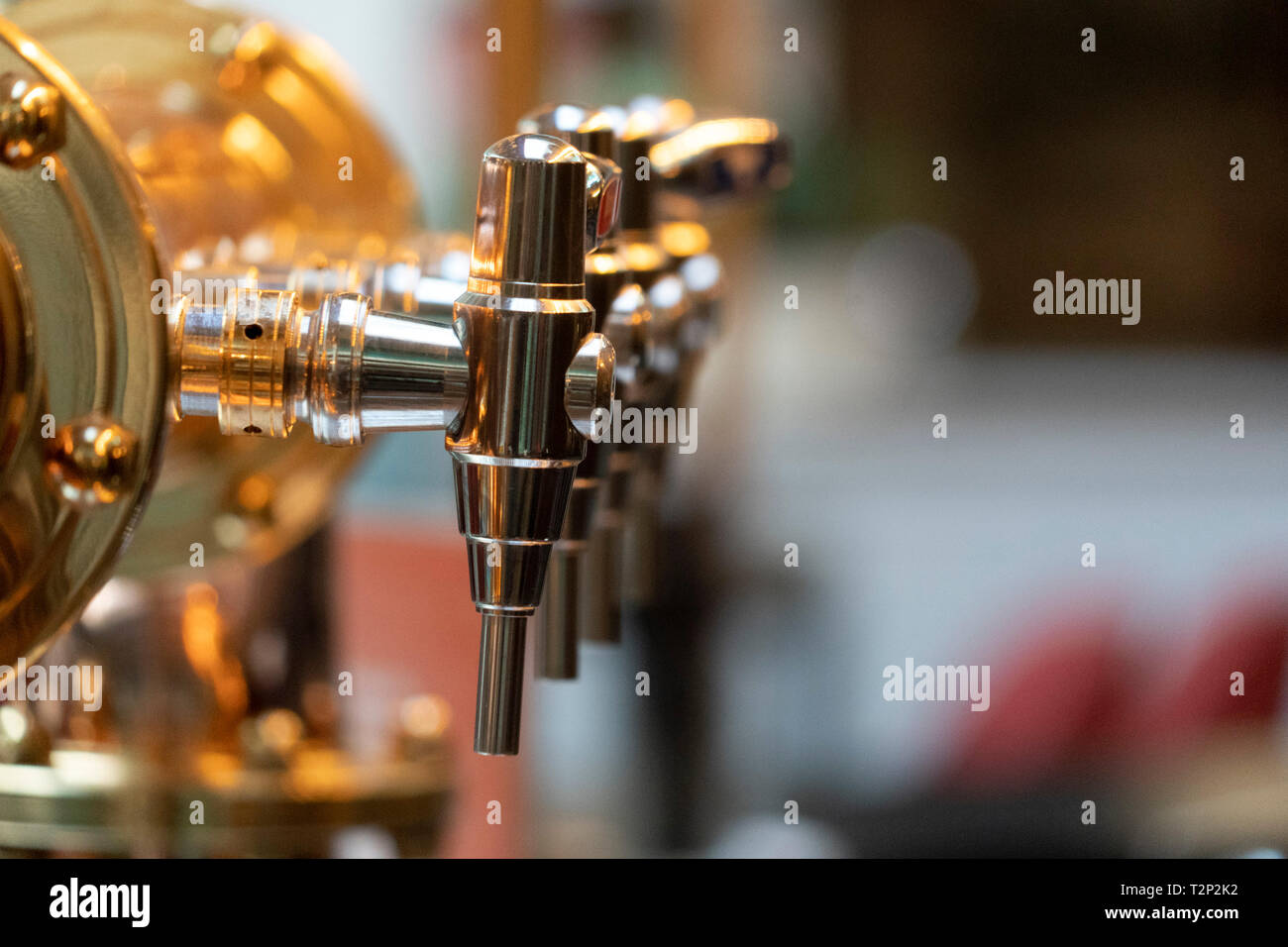 Bier Dosiersystem Nahaufnahme Stockfoto