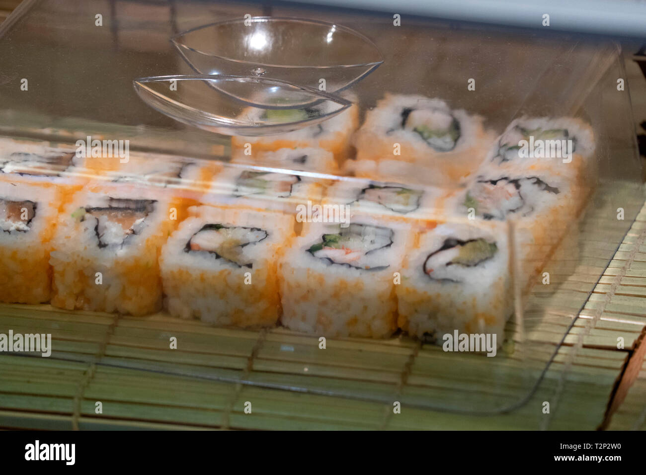Sushi am Markt detail Stockfoto