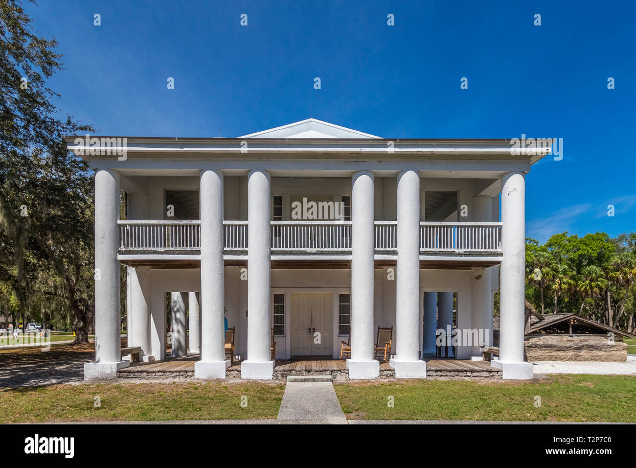 Gamble Gamble Plantation Villa am Historic State Park in Ellenton, Florida in den Vereinigten Staaten Stockfoto