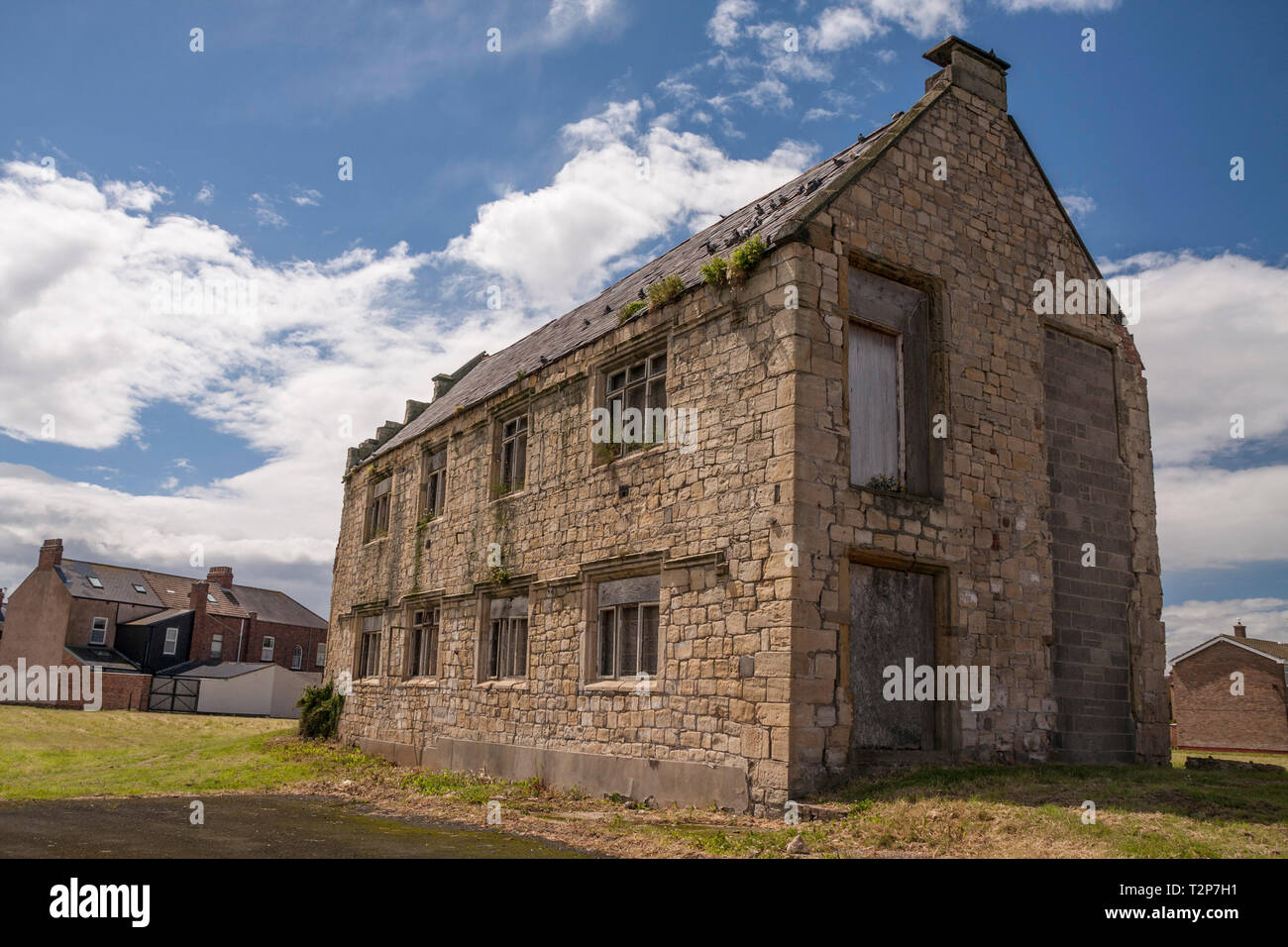 Die baufällig Friarage Manor House, die einst Teil des St.Hilda des Krankenhauses in Hartlepool.The Gebäude ist Grade II aufgeführt. Stockfoto