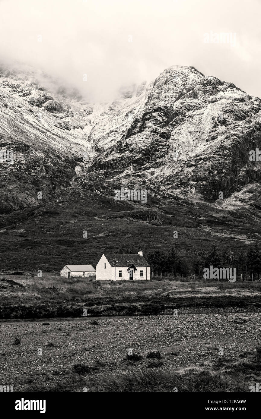 Lagangarbh Hütte auf der Schottische Highlands Stockfoto