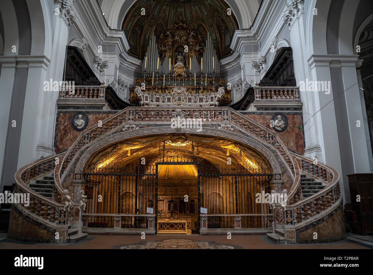 Napoli, die Basilika Santa Maria della Sanità, Ingresso alla Cripta e alle Catacombe di San Gaudioso Stockfoto