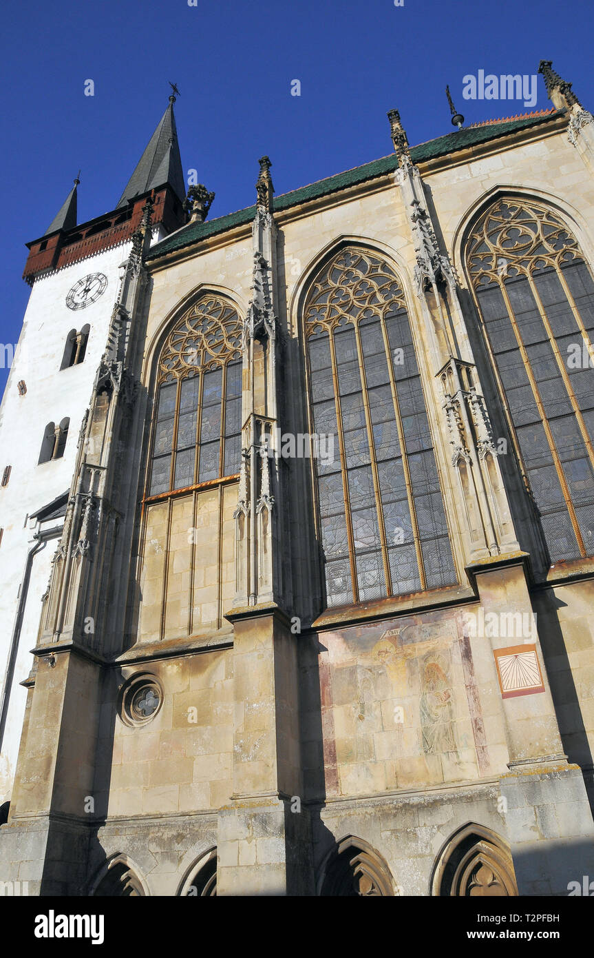 Kirche St. Ladislaus, Spissky Stvrtok, Slowakei. Szent László plébániatemplom, Csutortokhely, Szlovákia. Stockfoto