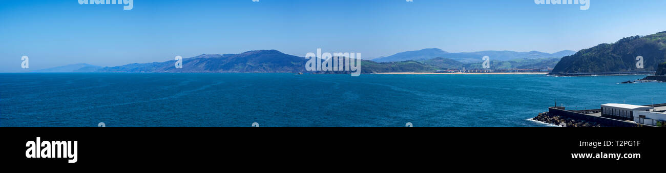 Gipuzkoa Küste Panoramaaussicht Stockfoto