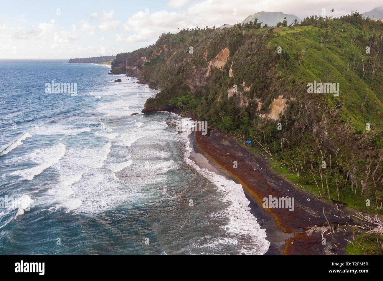 East Coast Küste von Dominica, Karibik Stockfoto
