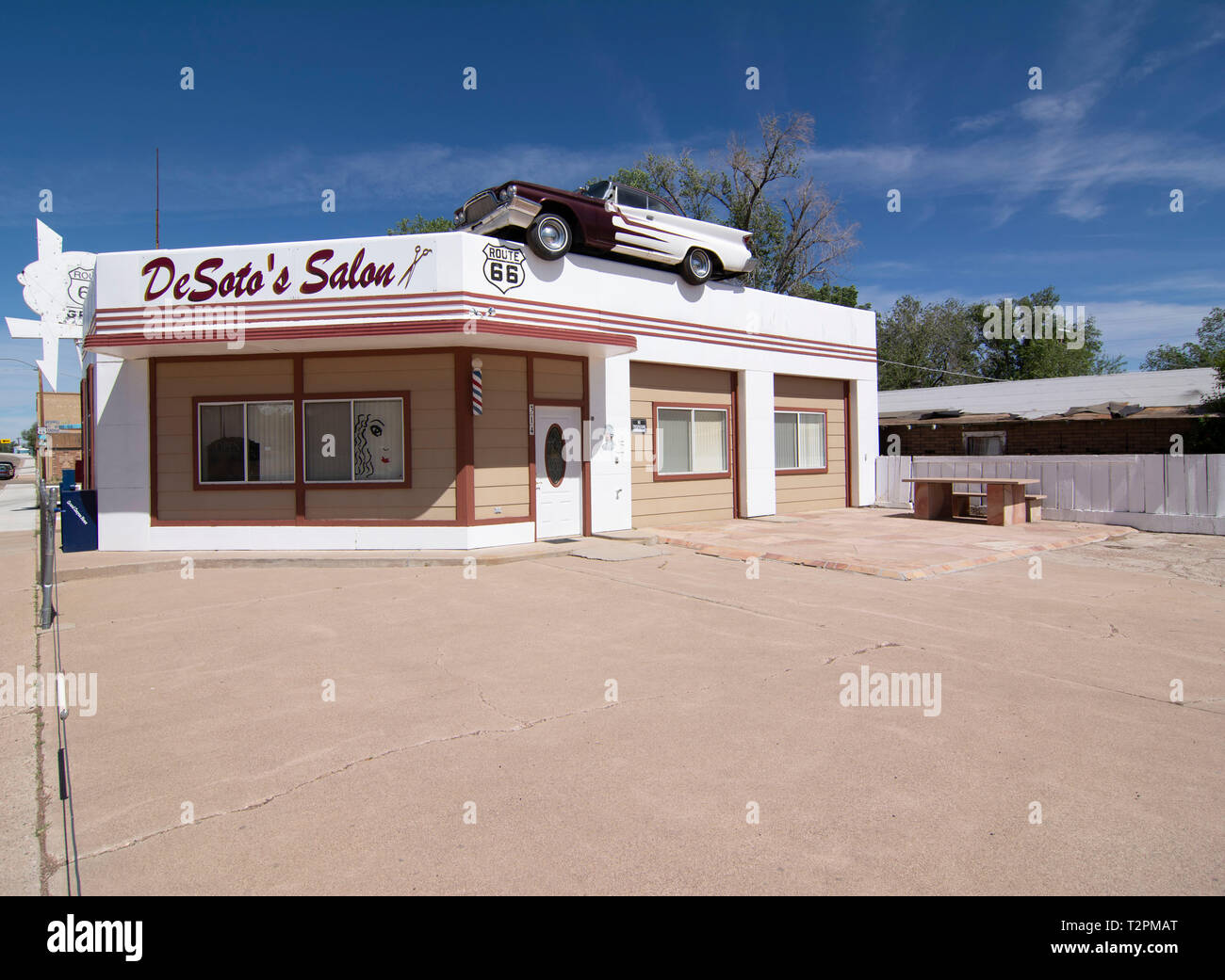 Sehenswürdigkeit am Straßenrand auf der Straße nach Las Vegas Stockfoto