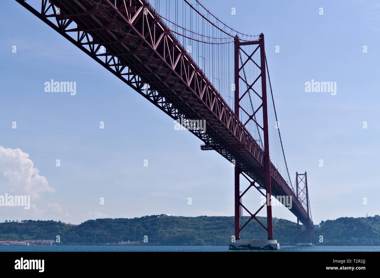 Ponte de 25 Abril, Lissabon, Portugal. Stockfoto