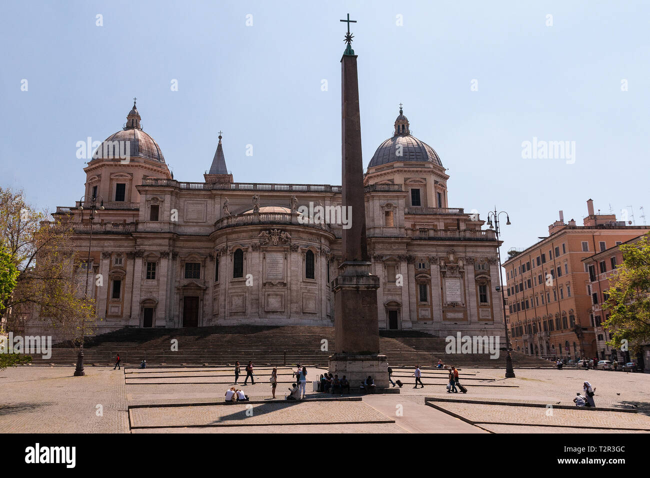 Die Basilica di Santa Maria Maggiore, der Basilika Santa Maria Maggiore, unter Celestine gebaut Ich (422 - 432) Als päpstlichen Basilika jetzt diplomatische Immunität. Stockfoto