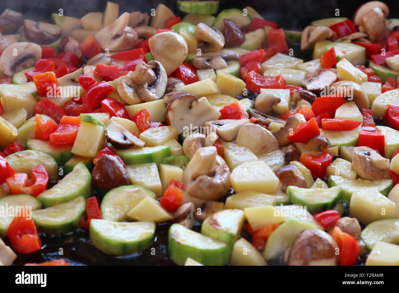 Bunte vegetarisch Gemüse pan Stockfoto