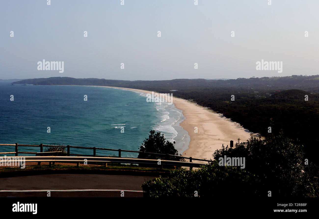 Besuchen sie Australien. Ansichten und Sonnenaufgang scenics von Australien. Byron Bay in New South Wales und Australiens östlichsten Punkt. Stockfoto