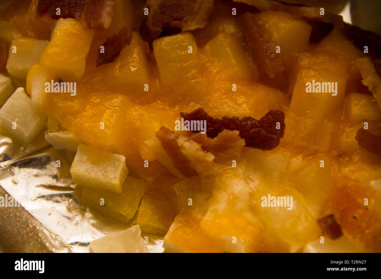 Käse mit Kartoffeln Stockfoto