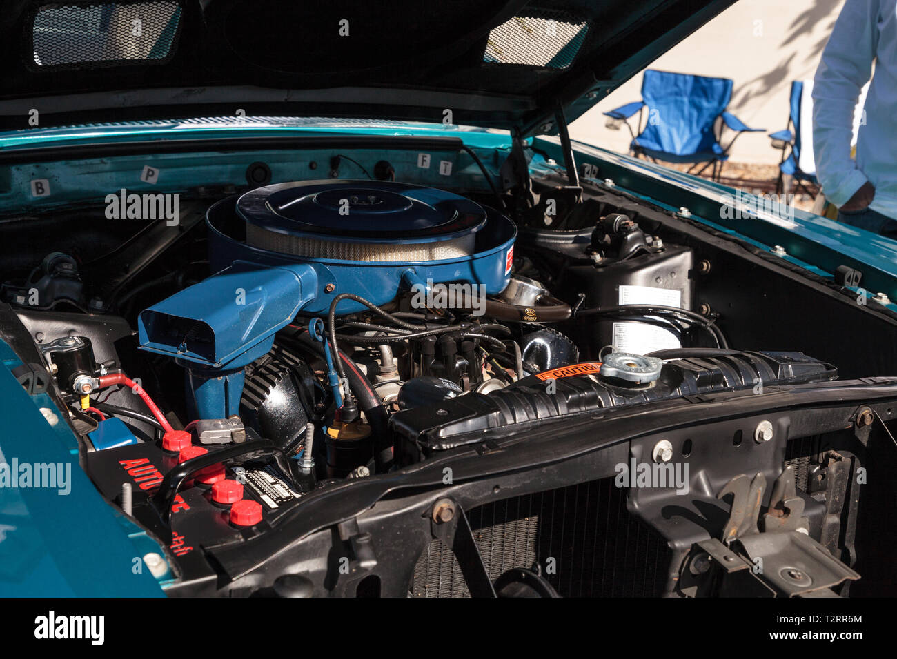 Naples, Florida, USA - März 23,2019: Blau 1969 Ford Shelby Mustang auf der 32. jährlichen Neapel Depot Classic Car Show in Naples, Florida. Editorial onl Stockfoto