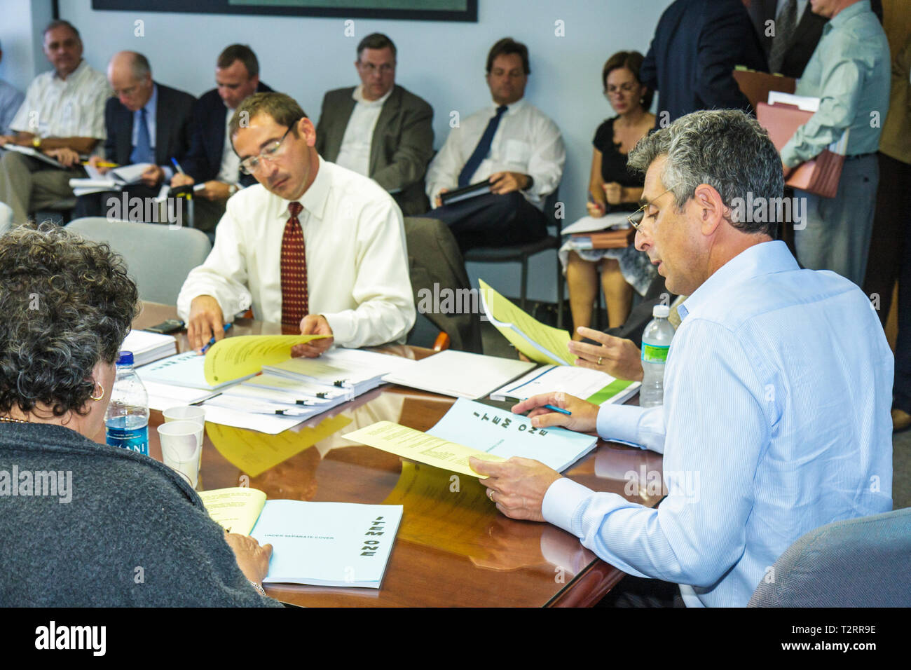 Miami Beach Florida, Miami Dade, Miami Beach, Rathaus, Gebäude, Park Master Plan Präsentation, Planung, Bürgermeister, stadtkommission, kommissar, Treffen, Öffentlichkeit Stockfoto