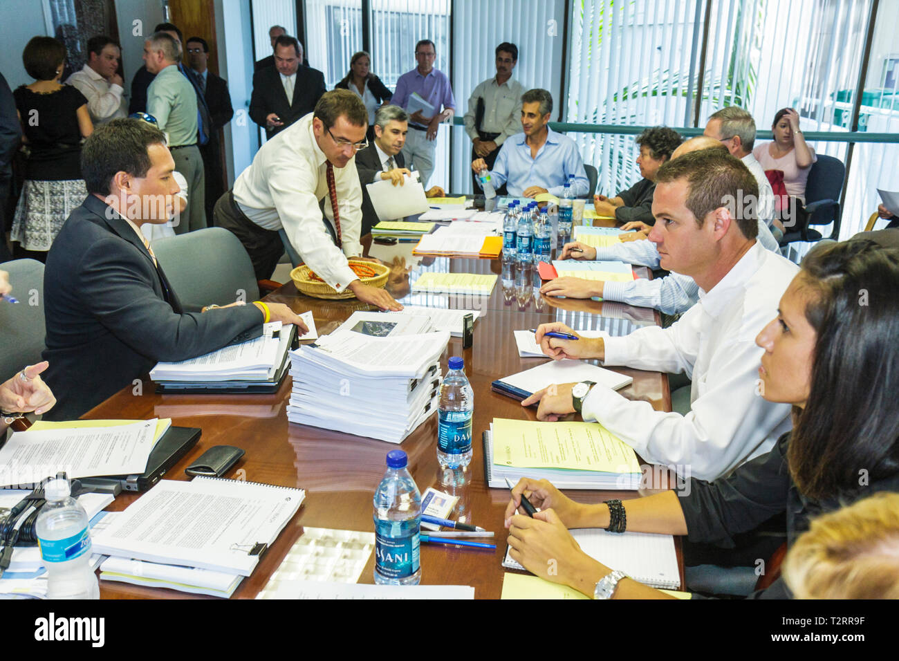 Miami Beach Florida, Miami Dade, Miami Beach, Rathaus, Gebäude, Park Master Plan Präsentation, Planung, Bürgermeister, stadtkommission, kommissar, Treffen, Öffentlichkeit Stockfoto