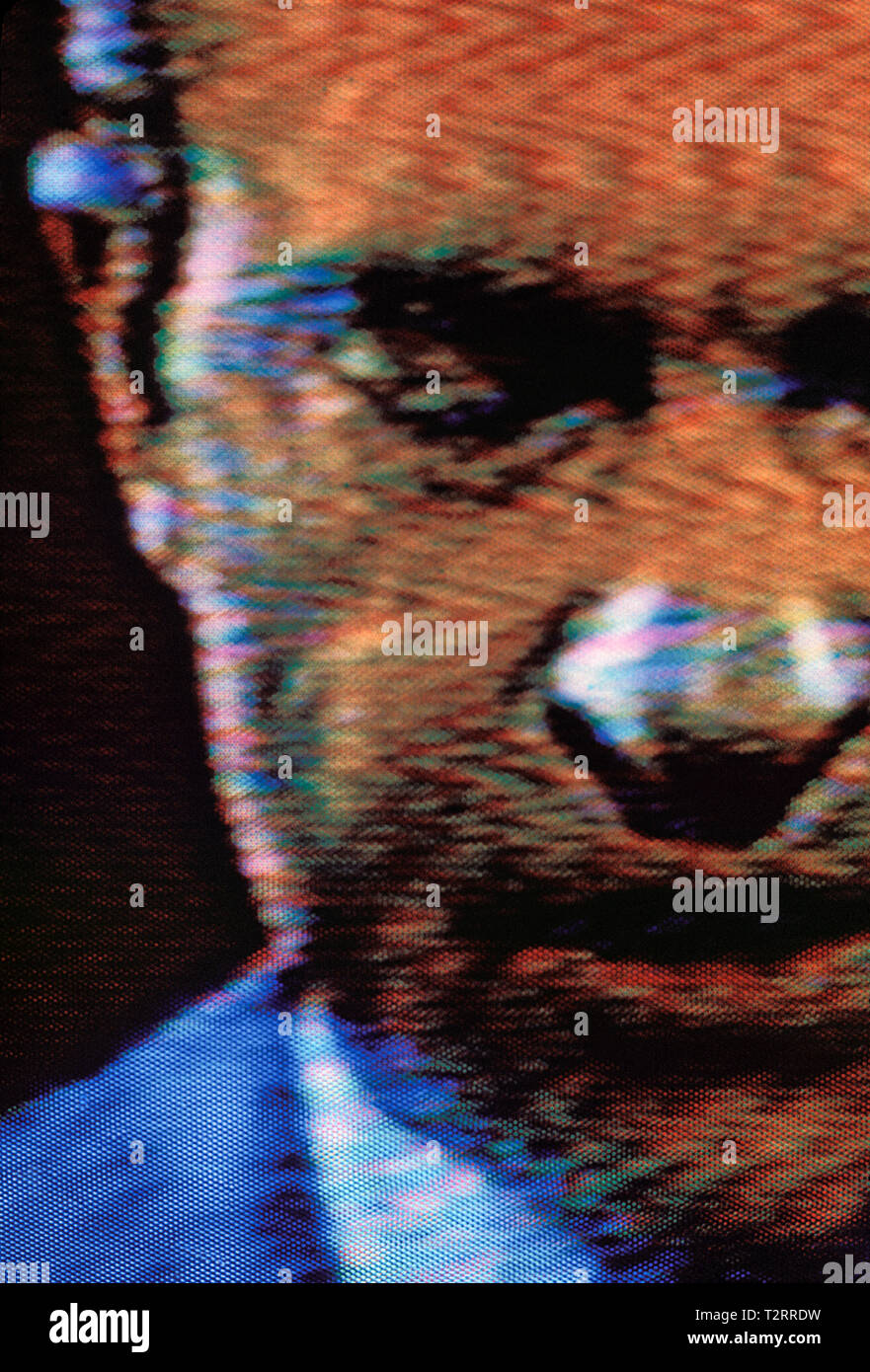 Nixons Rücktritt Rede wie im Fernsehen zu sehen Stockfoto