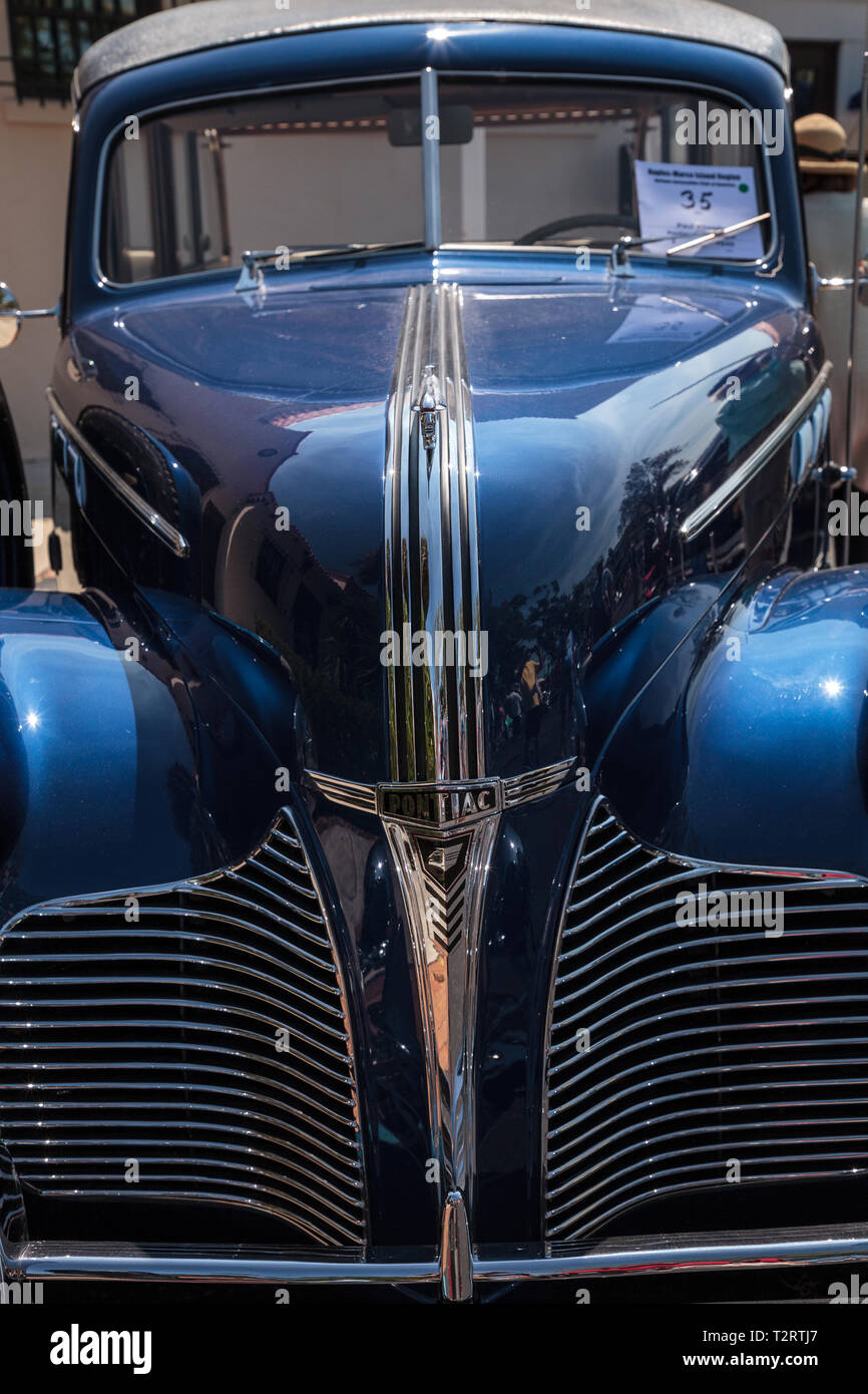 Naples, Florida, USA - März 23,2019: 1940 Pontiac Wagen auf der 32. jährlichen Neapel Depot Classic Car Show in Naples, Florida. Nur redaktionell. Stockfoto