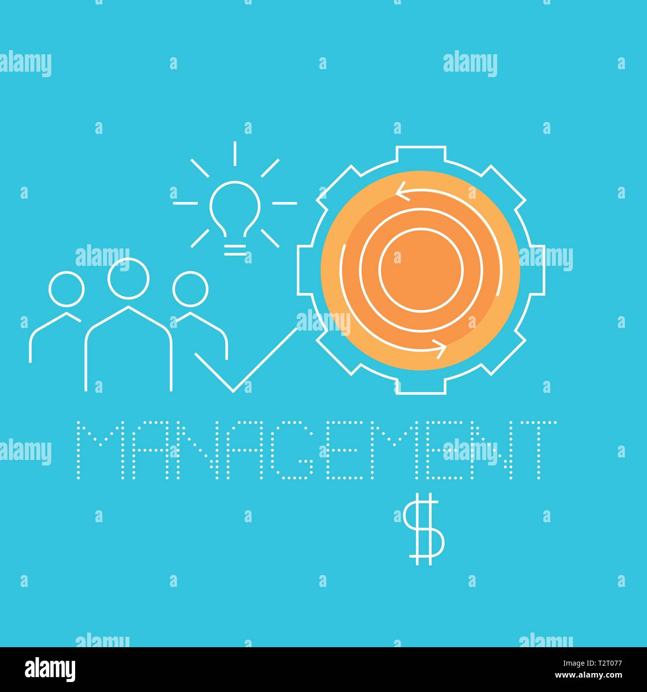 Management Symbole. Business Hintergründe. Vector Illustration. Vorlage für Banner, Flyer. Stock Vektor