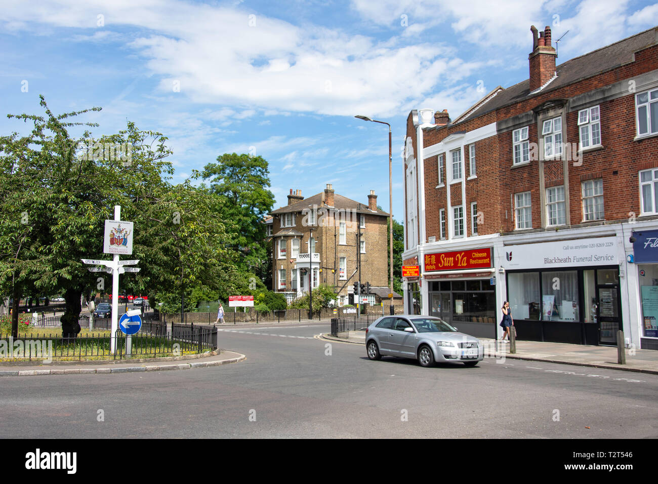 Royal Standard fingerpost, stratheden Parade, Blackheath, Royal Borough von Greenwich, London, England, Vereinigtes Königreich Stockfoto