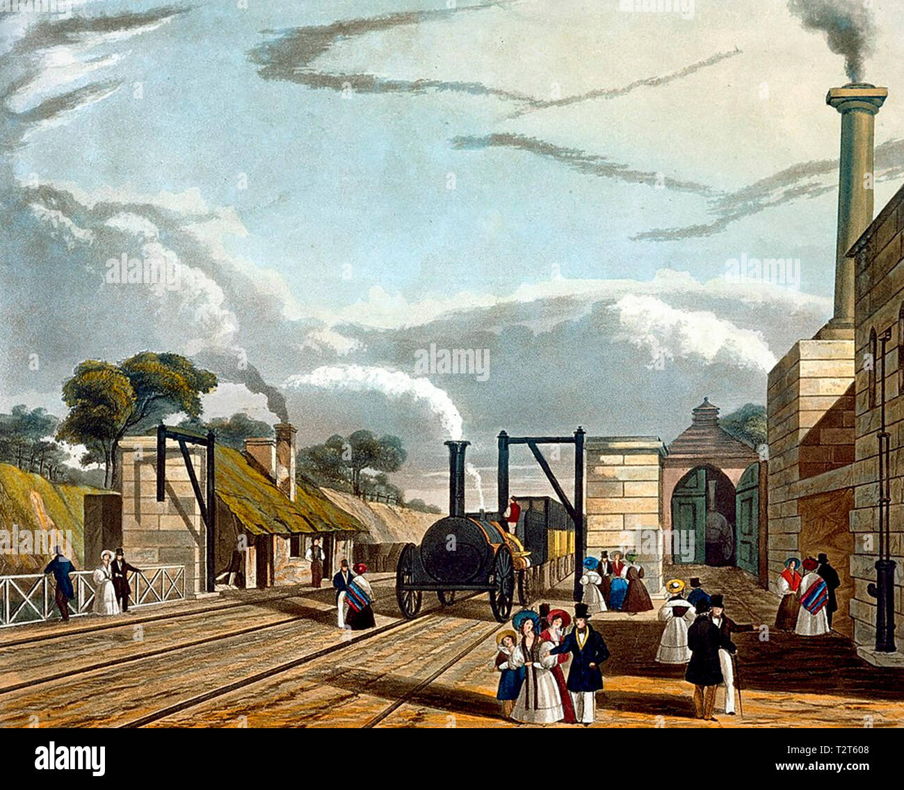 Die in Wasser bei Parkside, von Bury von Liverpool und Manchester Railway, 1831 Stockfoto